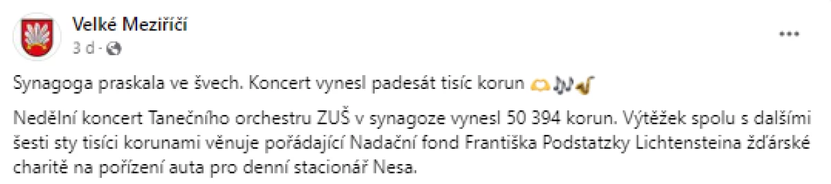 Podpoření denního stacionáře NESA