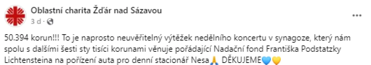 Podpoření denního stacionáře NESA
