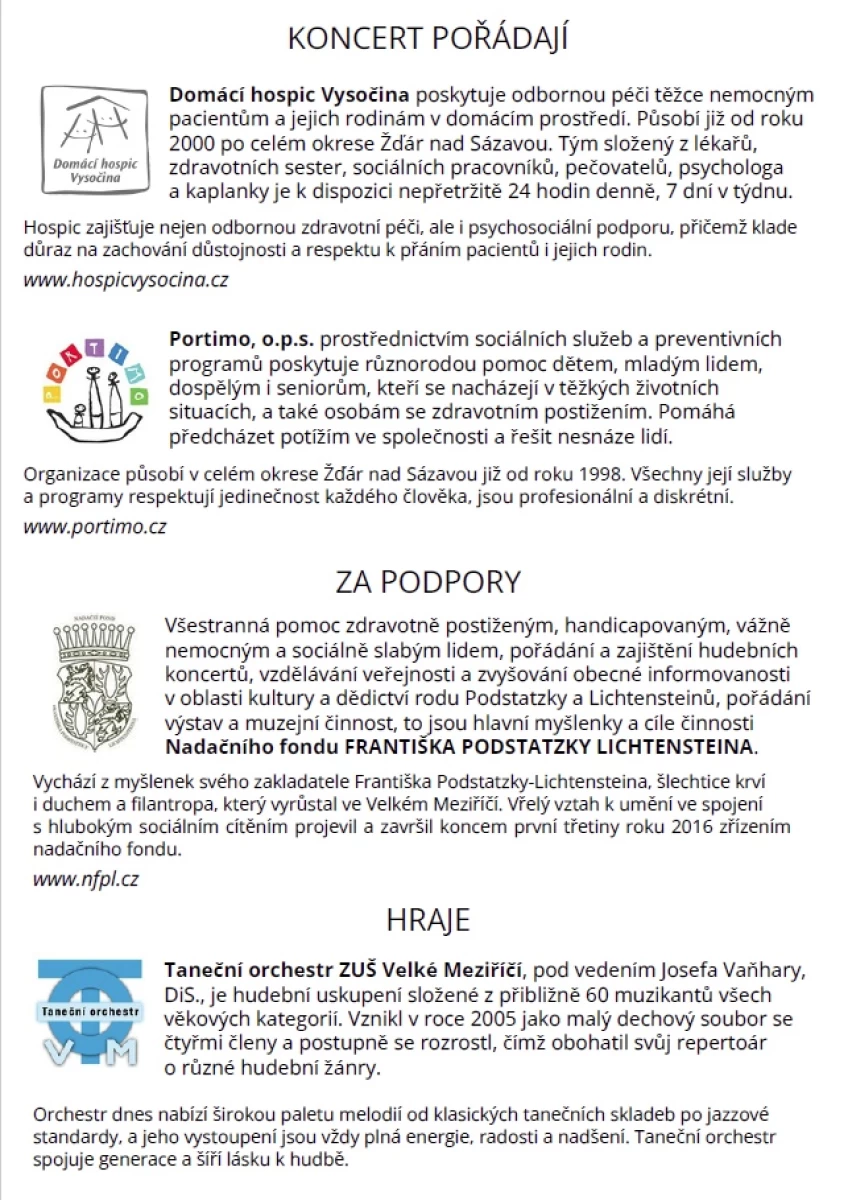 Benefiční koncert pro život a naději