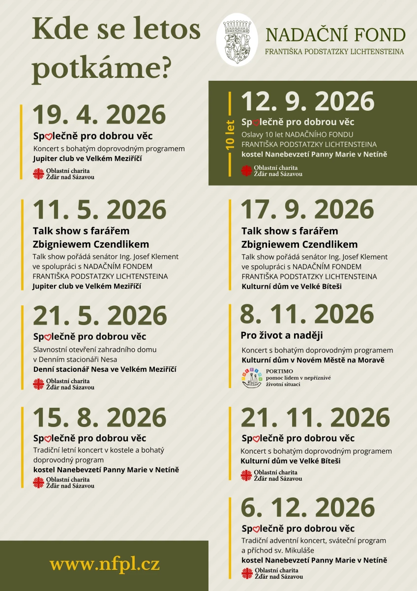 ROK 2026 BUDE NABITÝ SPOLEČNÝMI AKCEMI