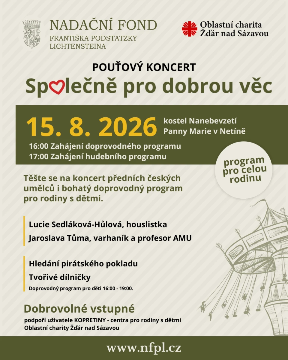 V srpnu se vidíme na Pouťovém koncertě v Netíně